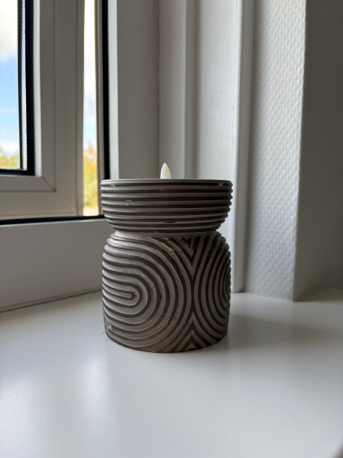 Led kaars, Ophalen of Verzenden, Zo goed als nieuw, Kaars, Steen/keramiek