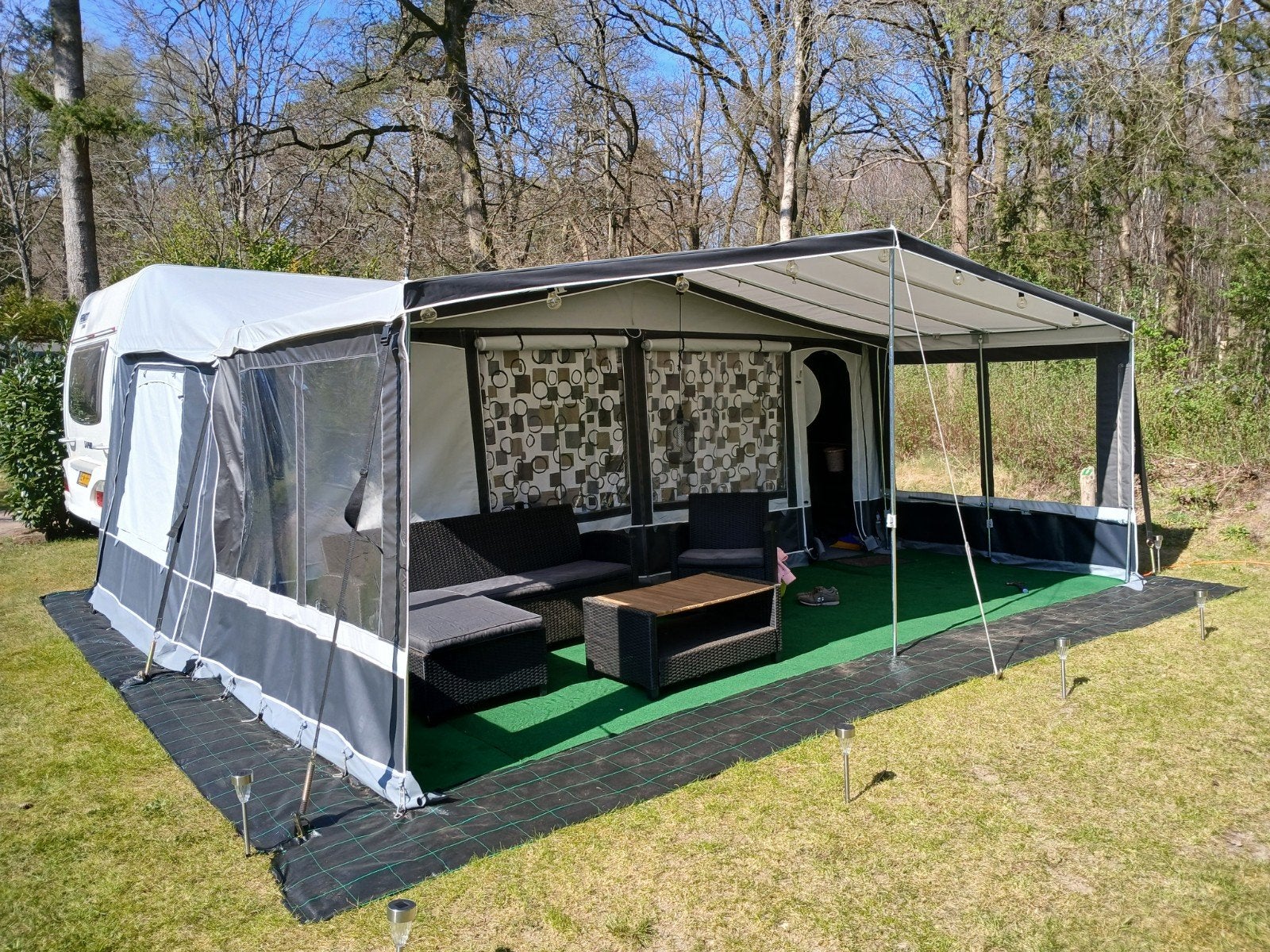 Dorema Ibiza XL 270 de luxe maat 15 + voortentluifel maat 15, Ophalen, Zo goed als nieuw, PVC, Dorema