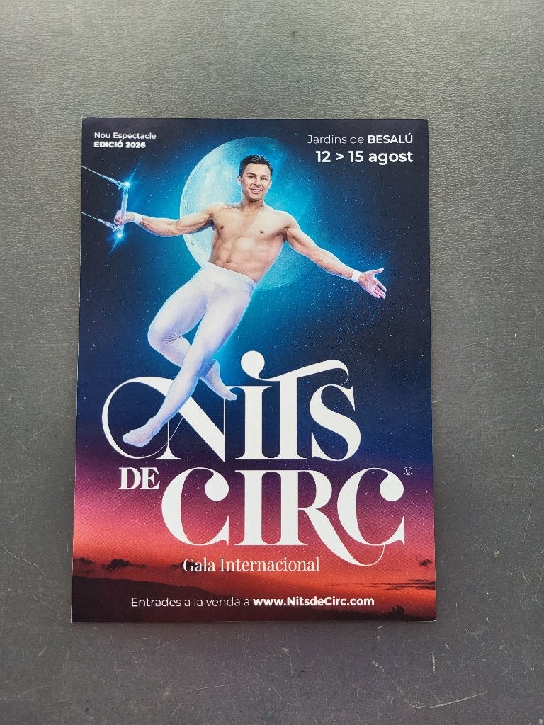 Circus/ flyer ''Nits de Circ''/ Besalu/ Spanje/ 2026., Ophalen of Verzenden, Nieuw