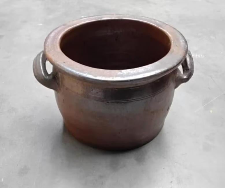 Bruine keulse pot met 2 handvaten, Ophalen