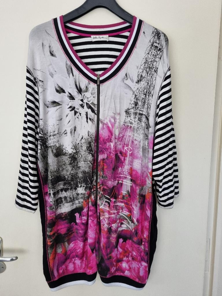 Ulla Popken dun vest met 2-way zipper 50/52, Zwart, Trui of Vest, Ulla Popken, Ophalen of Verzenden