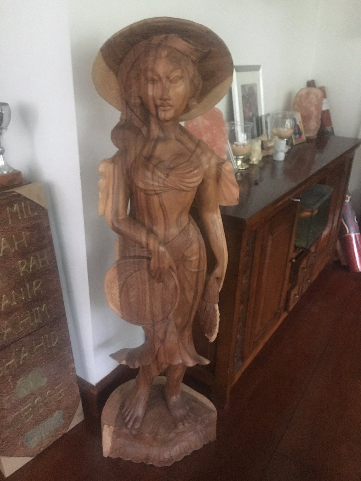 Houtsnijwerk van teakhout uit Bali, Antiek en Kunst, Ophalen of Verzenden, Azië, Hout