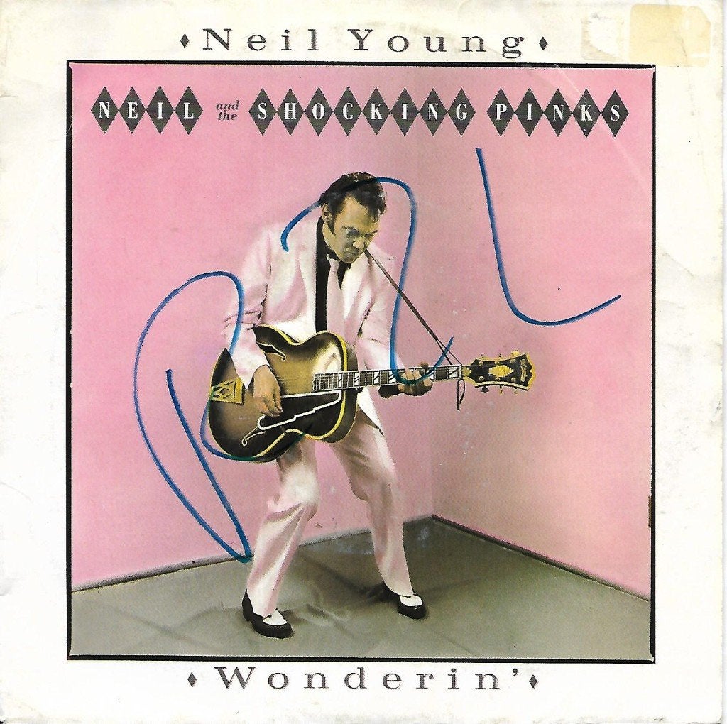 Neil Young and the Shocking Pinks - Wonderin`, Cd's en Dvd's, Vinyl Singles, Ophalen of Verzenden, Gebruikt, 7 inch, Pop