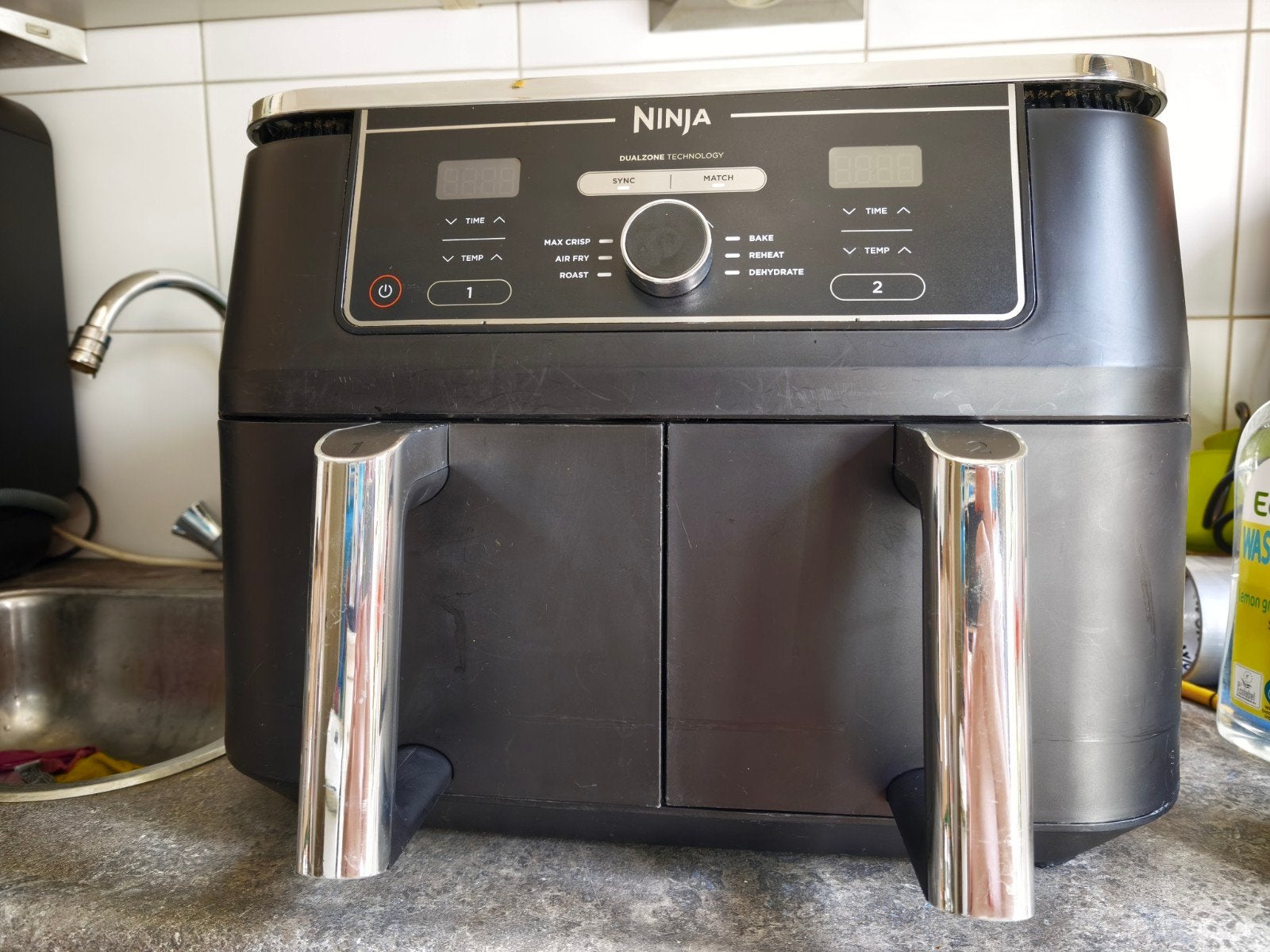 Ninja Foodi Dual Zone Airfryer AF400EU - Zo goed als nieuw, Ophalen of Verzenden, Zo goed als nieuw, Airfryer, 1500 gram of meer
