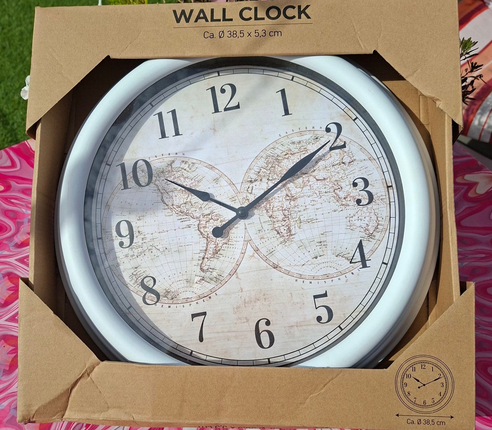 Nieuw! Wandklok, Wandklok, Wit, Analoog, Nieuw
