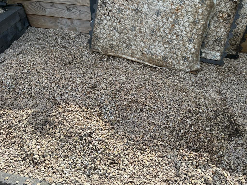 Grind/split met grindmatten, Tuin en Terras, Grind, Keien en Split, Gebruikt, Grind, Grijs, Ophalen