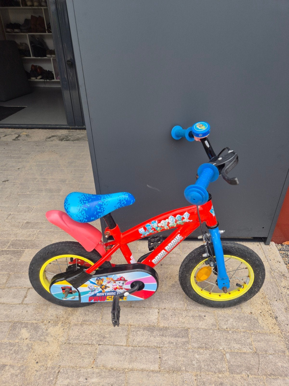 Paw Patrol kinderfiets 12 inch, Fietsen en Brommers, Fietsen | Kinderfietsjes, Ophalen, Zijwieltjes, Gebruikt, Minder dan 16 inch
