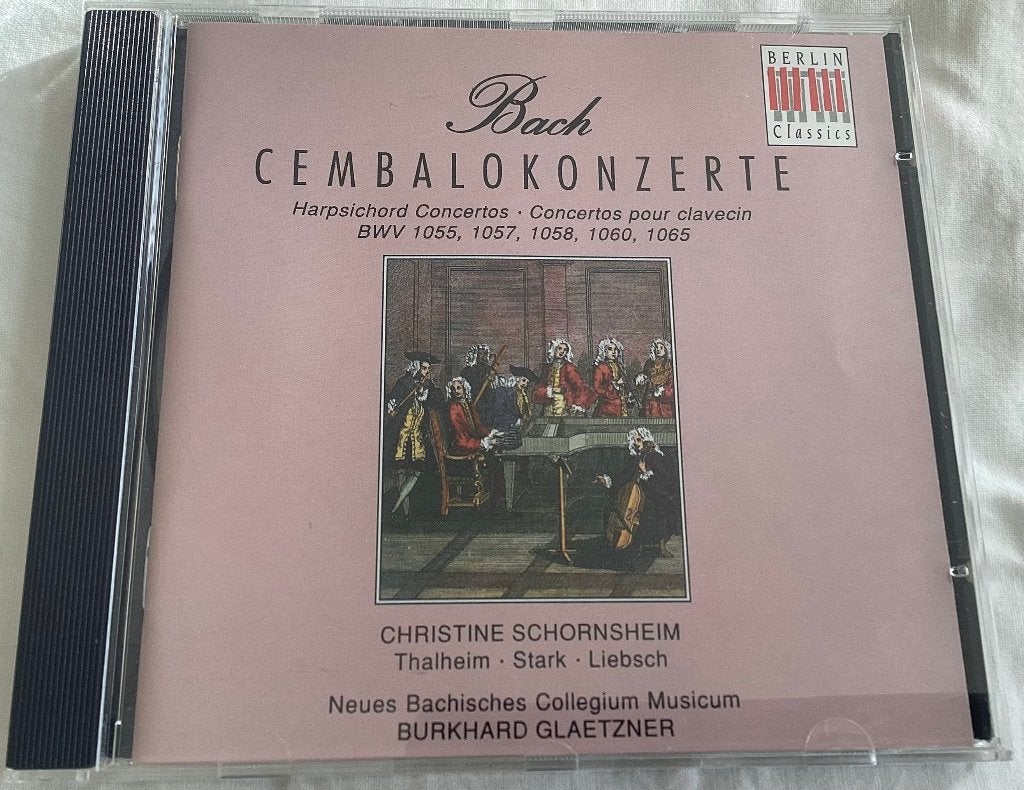 Bach Cembalokonzerte Schornsheim Glaetzner CD, Cd's en Dvd's, Gebruikt, Overige typen, Ophalen of Verzenden, Barok