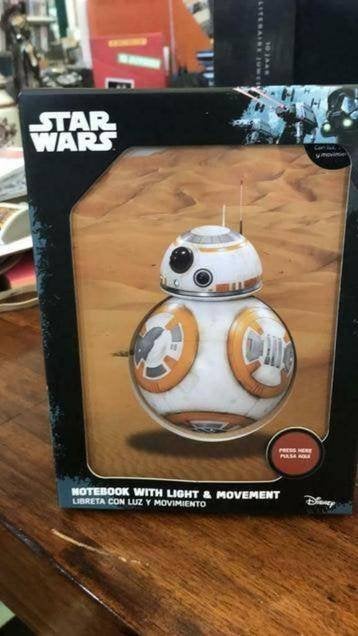 Star Wars notebook BB-8 with light and movement collectable, Actiefiguur of Pop, Ducoso, Nieuw, Ophalen of Verzenden