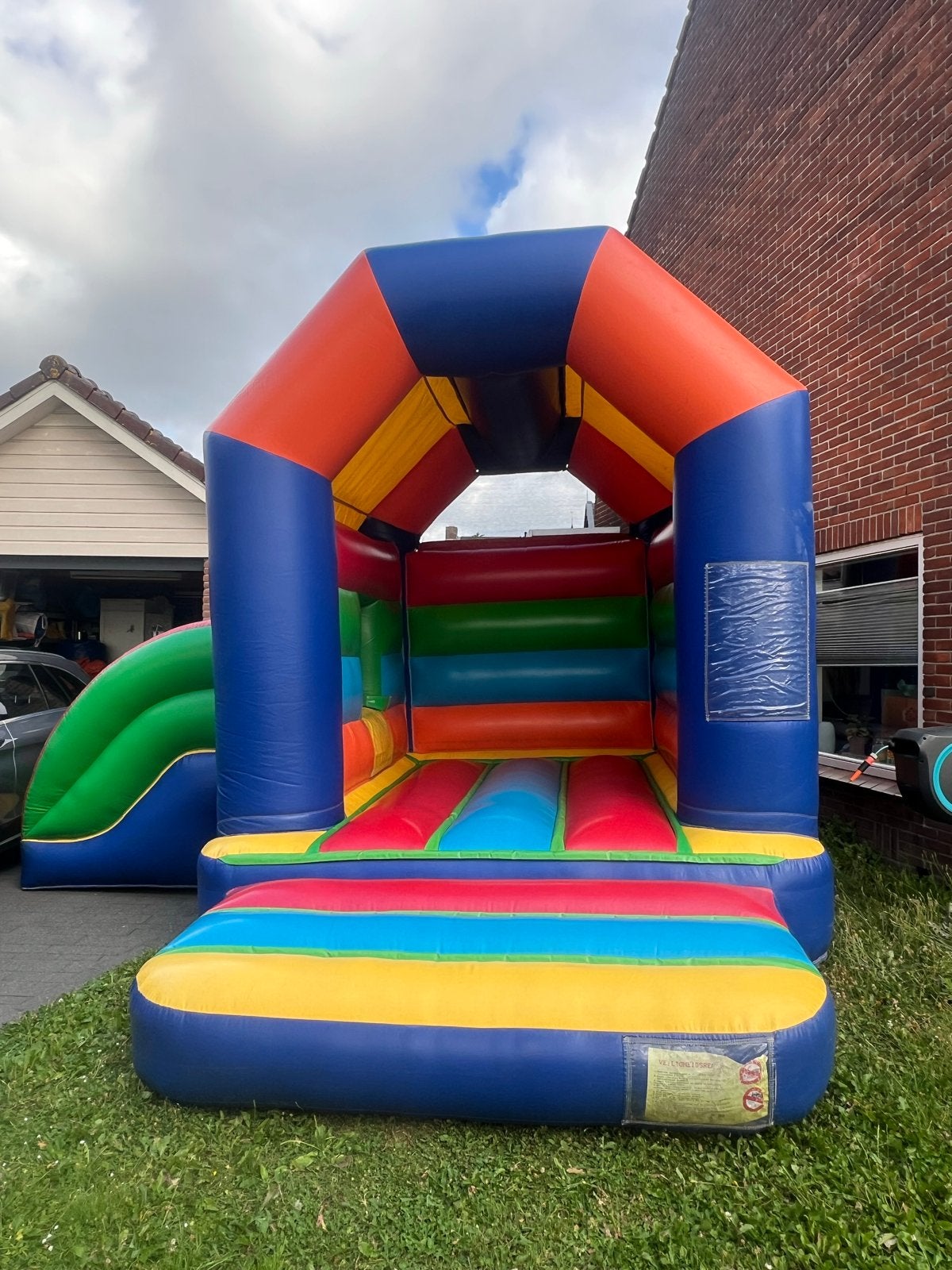 Springkussen te huur 4x4 meter met glijbaan, Kinderen en Baby's, Ophalen of Verzenden, Gebruikt