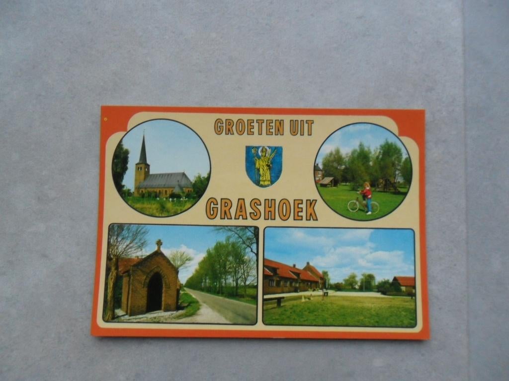 Grashoek, kerk, Verzamelen, Ansichtkaarten | Nederland, Verzenden, 1980 tot heden, Ongelopen, Noord-Brabant