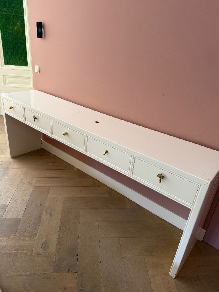 Dressoir lang, Ophalen, Gebruikt, Teakhout, 200 cm of meer