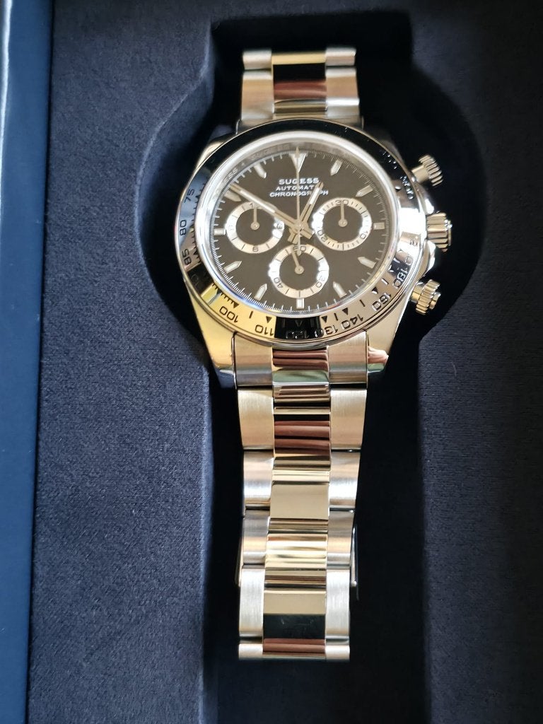 Sugess S418-2.004 Black Dial Stainless Steel Bezel, Overige merken, Staal, Staal, Verzenden