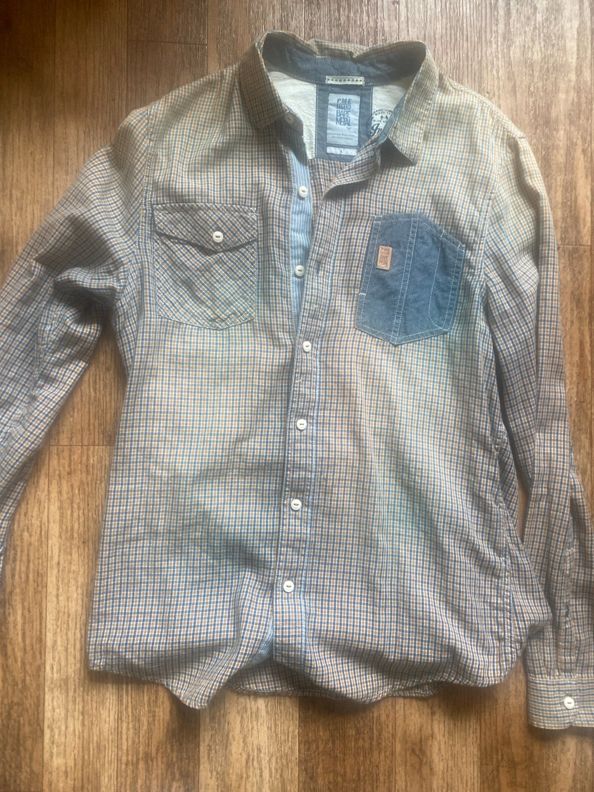 PME Legend Geruit Overhemd - Maat L, Ophalen of Verzenden, Zo goed als nieuw, Blauw, Halswijdte 41/42 (L)
