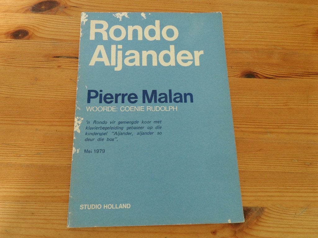 Rondo aljander - pierre malan / coene rudolph, Gebruikt, Ophalen of Verzenden, Artiest of Componist, Piano