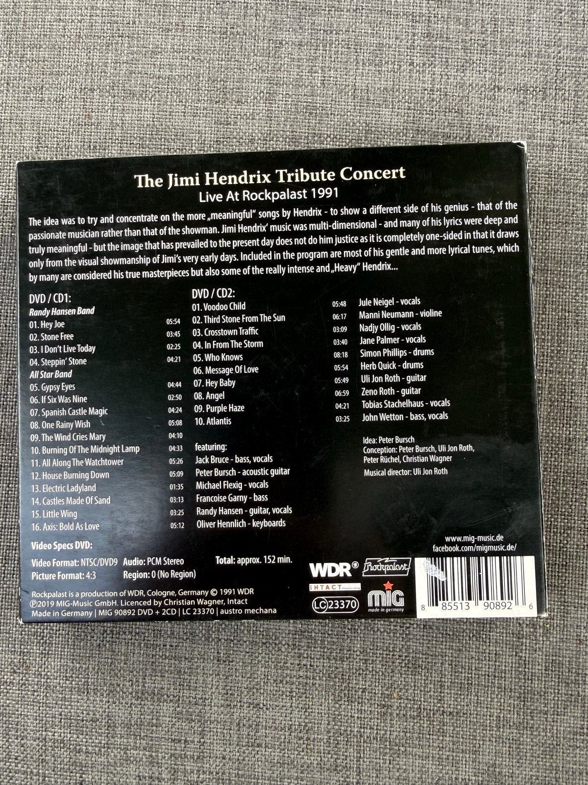 The Jimi Hendrix Tribute Concert - Live at Rockpalast 1991, Alle leeftijden, Ophalen of Verzenden, Zo goed als nieuw, Concert