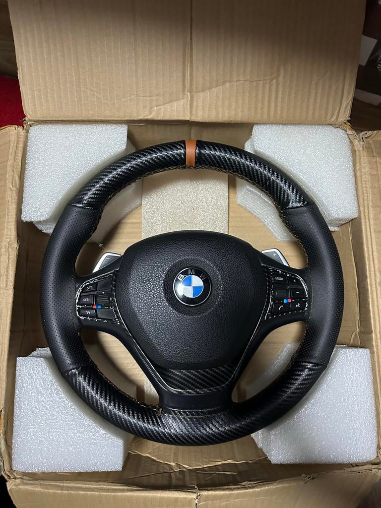 BMW F stuur met carbon look en geperforeerd leer, Ophalen of Verzenden, Gebruikt, BMW