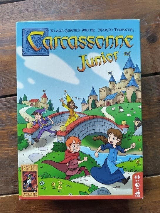 Bordspel Carcassonne junior, Een of twee spelers, Ophalen of Verzenden, Zo goed als nieuw, 999 Games