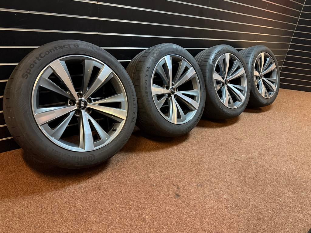Audi SQ8 Q8 21 inch velgen origineel audi 5X112, Ophalen, Gebruikt, 285 mm, Banden en Velgen