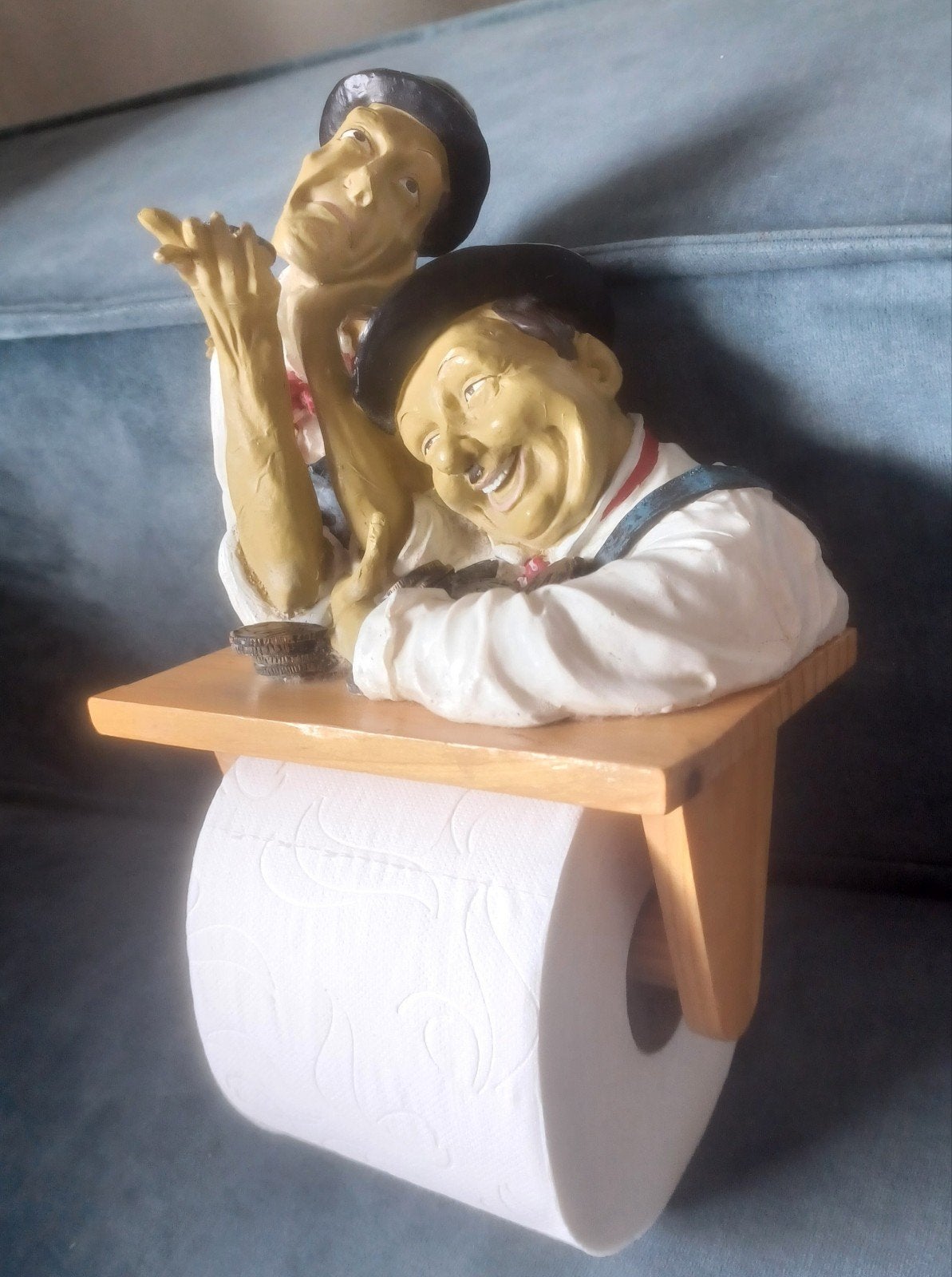 Grappige Dikke & Dunne Laurel & Hardy WC-papier houder, Verzamelen, Ophalen of Verzenden, Nieuw