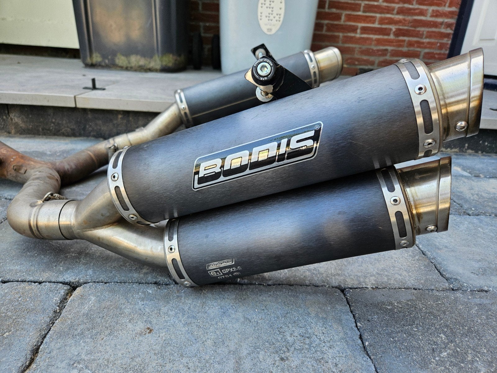 Bodis Exhaust uitlaatsysteem Kawasaki Z1000 (2014-2016), Motoren, Ophalen, Gebruikt
