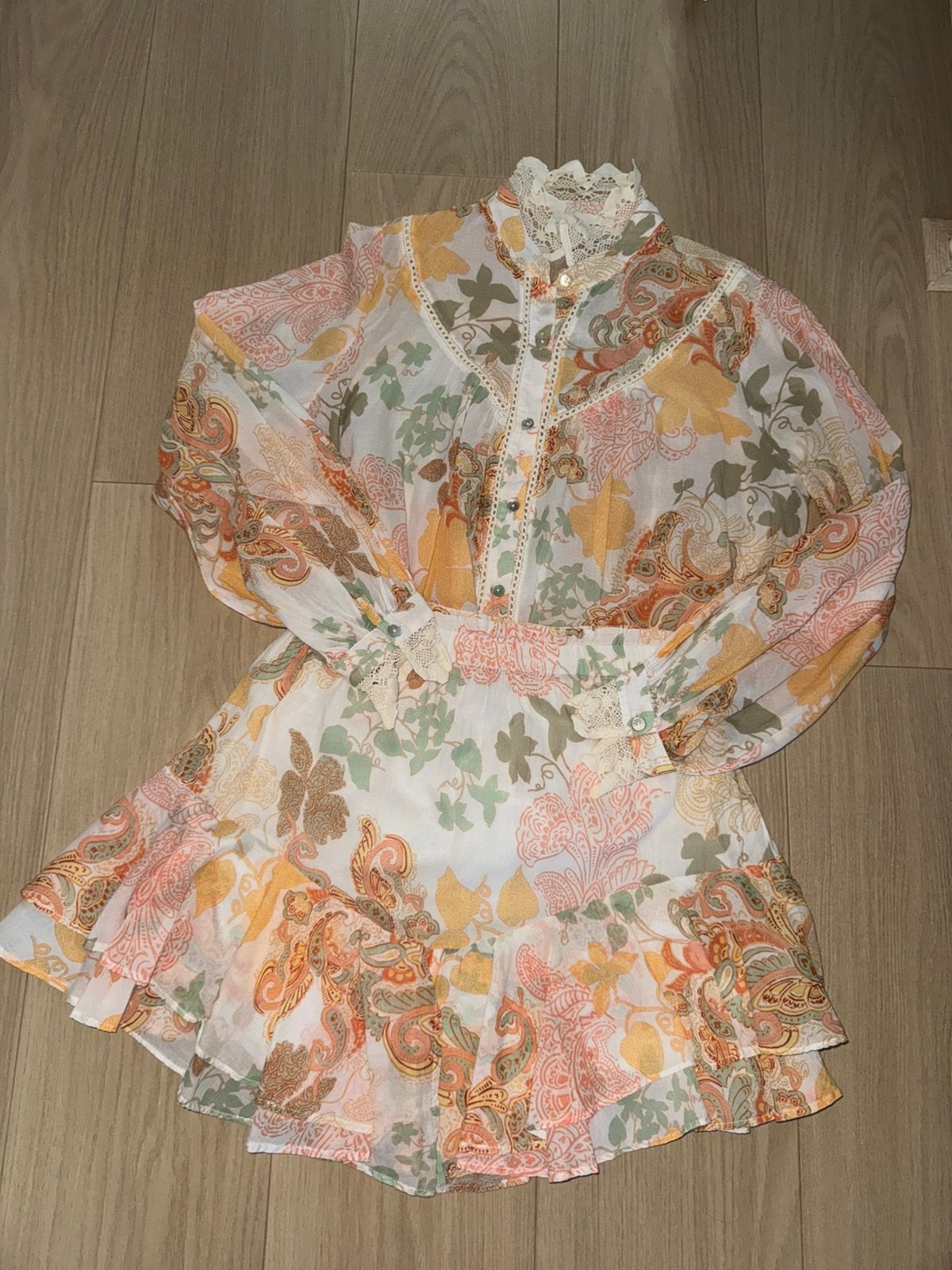 Devotion twins setje blouse en rok 36/38, Kleding | Dames, Oranje, Ophalen of Verzenden, Zo goed als nieuw, Maat 36 (S)
