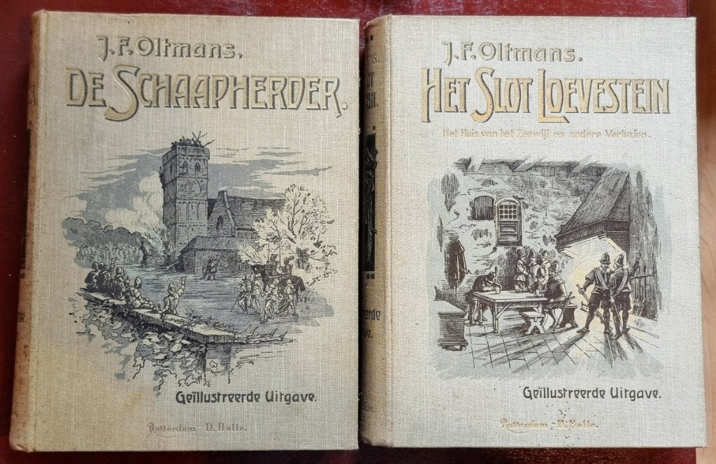 De Schaapherder & Het Slot Loevestein - J.F. Oltmans - 1895, Antiek en Kunst, Antiek | Boeken en Bijbels, Ophalen of Verzenden