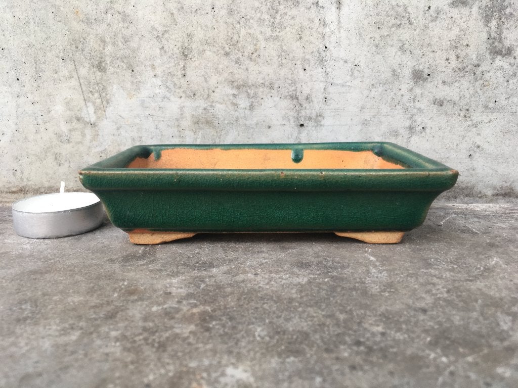 Bonsai schaal 14x8,5x3,5cm ****, Tuin en Terras, Ophalen of Verzenden, Zo goed als nieuw, Overige vormen, Aardewerk