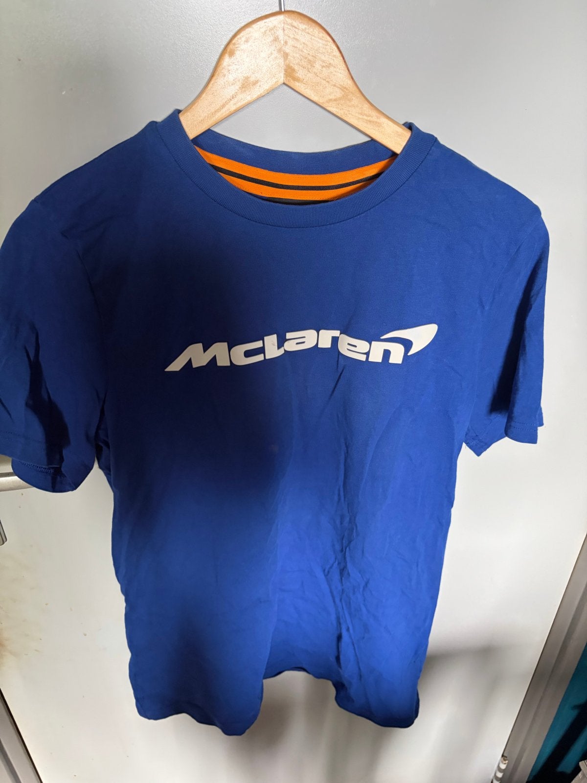 McLaren T-shirt Blauw Maat M, Ophalen, Zo goed als nieuw, Maat 48/50 (M), Blauw