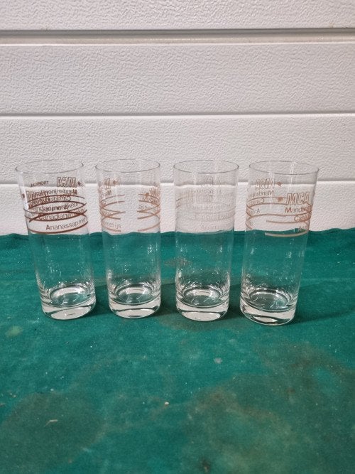 whiskey glazen mca tropical vier stuks, Ophalen of Verzenden, 'T Olde Gre-j, Info@toldegrej.nl, Endepoelstraat 20f Didam