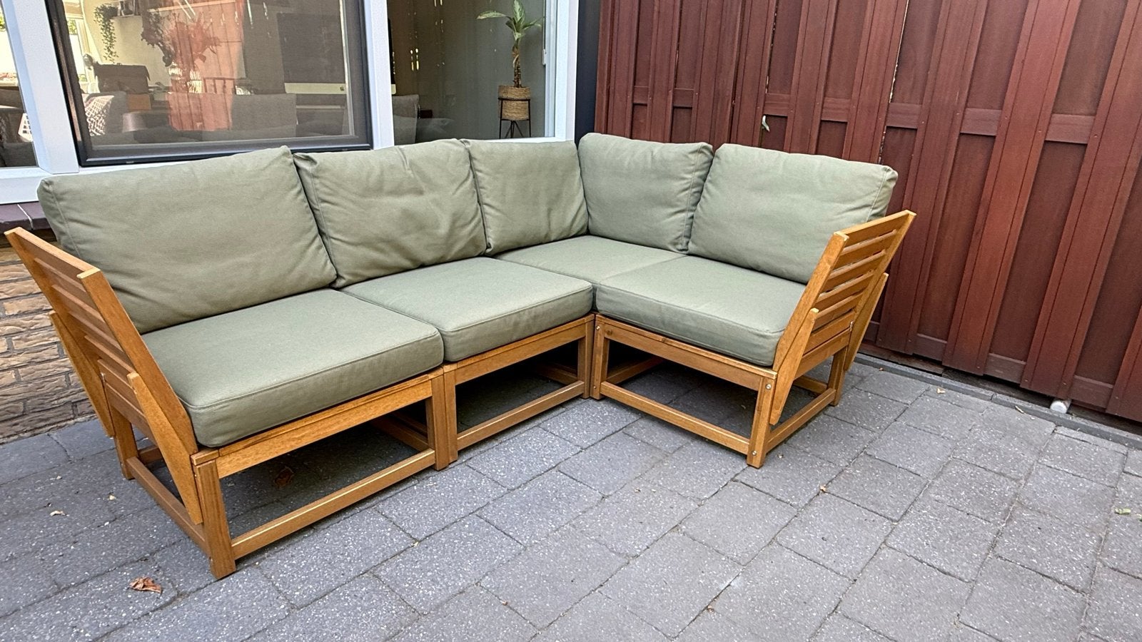 IKEA NÄMMARÖ modulaire loungeset met kussens en afdekhoes, Ophalen, 4 zitplaatsen, Zo goed als nieuw, Loungeset