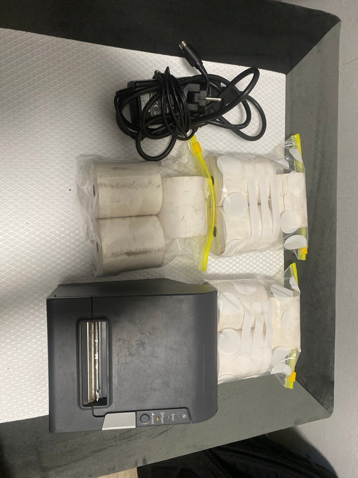 Epson TM-T88V bonprinter met rollen en adapter, Ophalen, Zwart-en-wit printen, Gebruikt, Printer