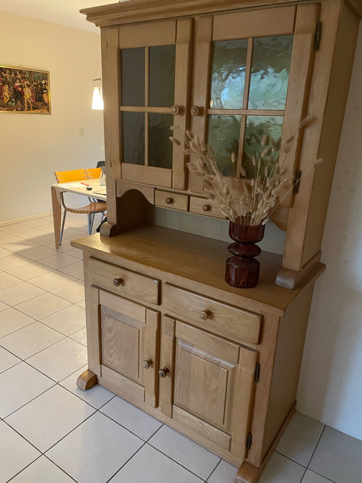 Eiken buffetkast in goede staat, Huis en Inrichting, Ophalen, Gebruikt, 100 tot 150 cm, Eikenhout