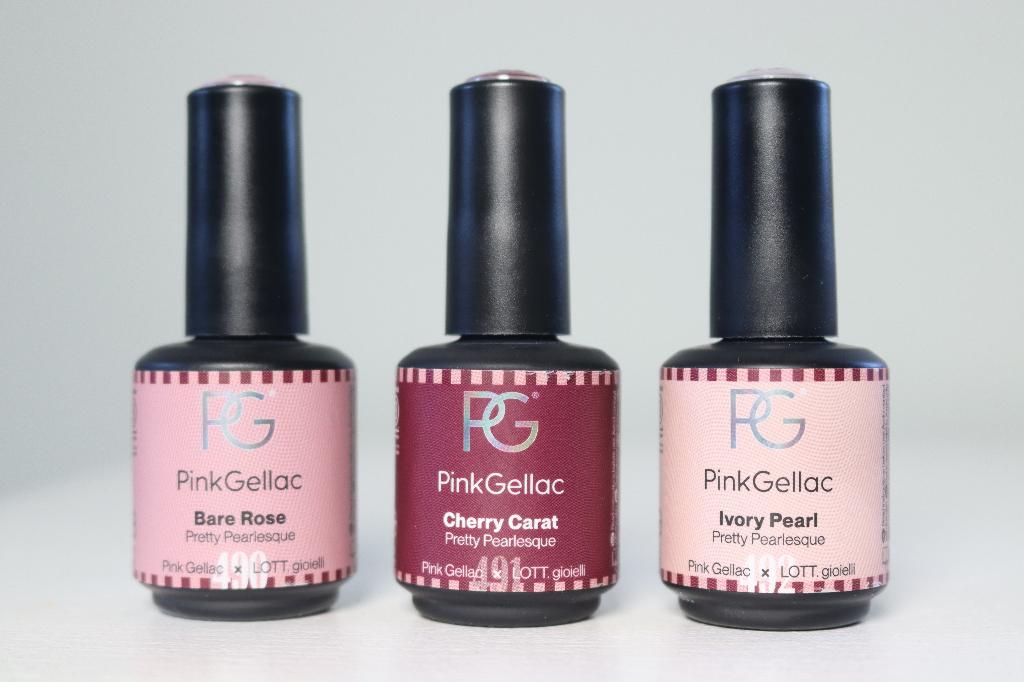 Pink Gellac Pretty Pearlesque Full Size Set (3 x gellak), Ophalen, Overige kleuren, Nieuw, Handen en Nagels
