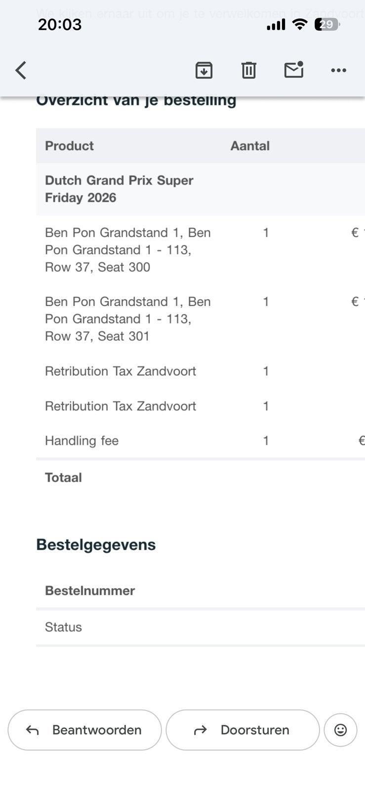 Dutch Grand Prix Super Friday 2026 ben pon grandstand, Eén persoon, Kortingsbon