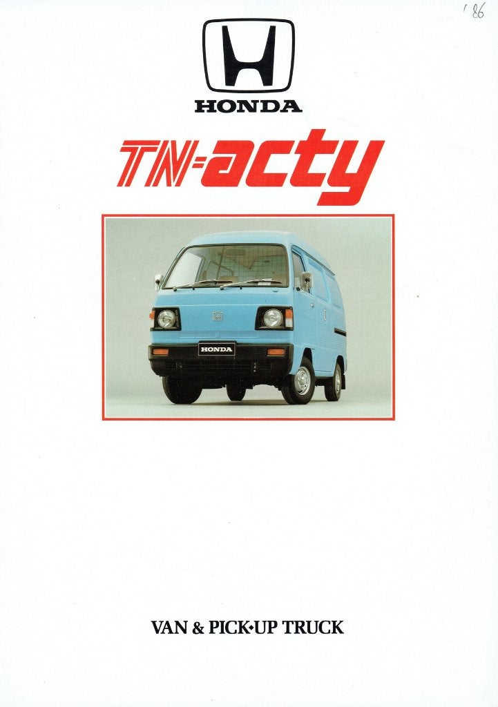 Folder Honda TN-Acty (Engelse uitgave - 1986), Verzenden, Gelezen, Honda