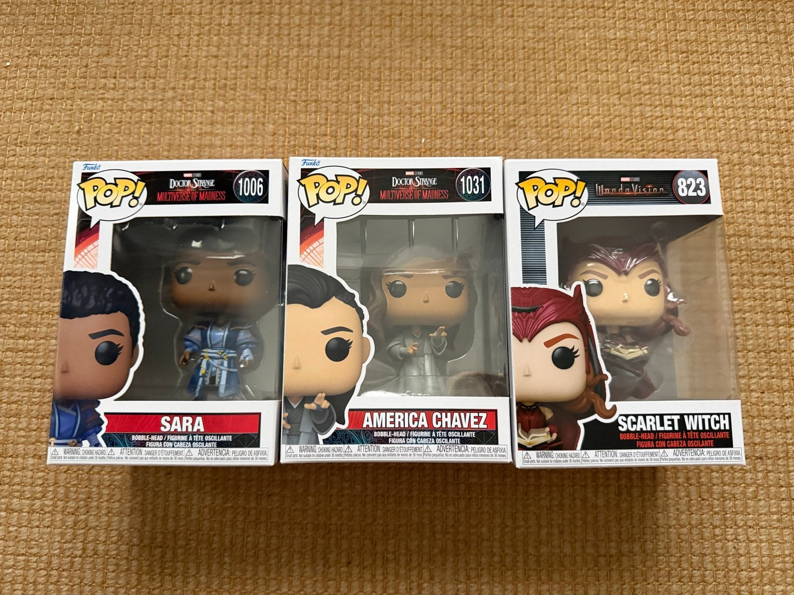 Funko Pop! Marvel set: Sara, America Chavez & Scarlet Witch, Verzamelen, Ophalen of Verzenden, Nieuw