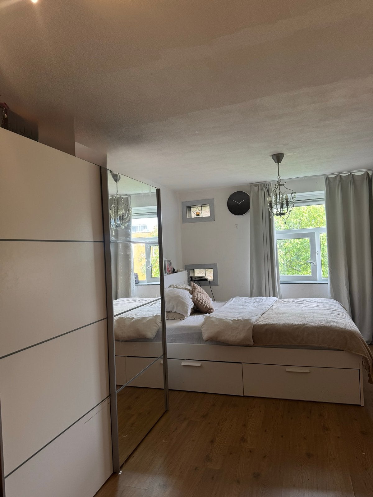 IKEA MALM bedframe met lades, wit, 160x200 cm, Huis en Inrichting, Ophalen, Gebruikt, Wit, Tweepersoons