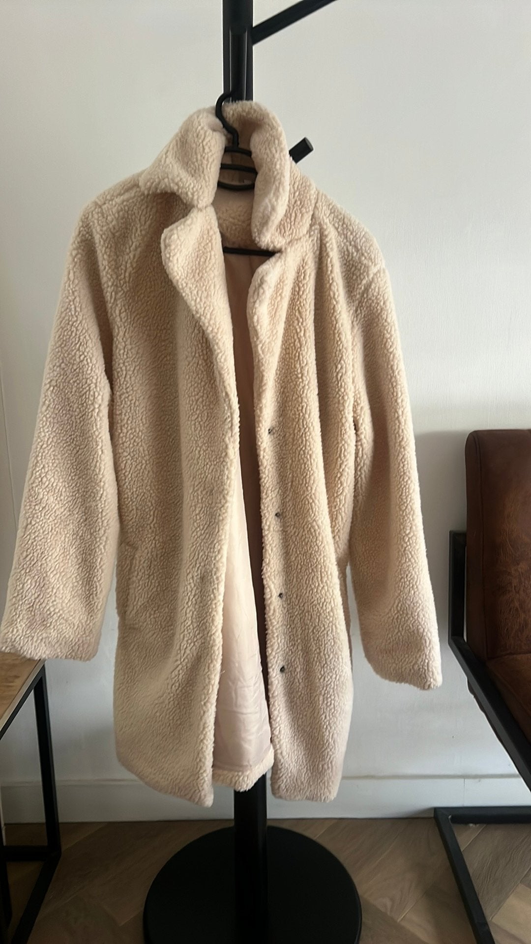 Teddy jas, Ophalen of Verzenden, Zo goed als nieuw, Maat 38/40 (M), Beige