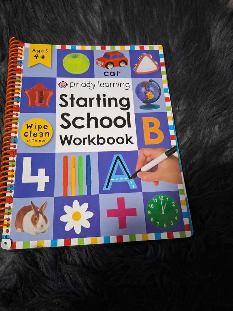 Priddy Learning Starting School Workbook - Afwasbaar, Boeken, Kinderboeken | Kleuters, Zo goed als nieuw, Non-fictie, 4 jaar, Jongen of Meisje