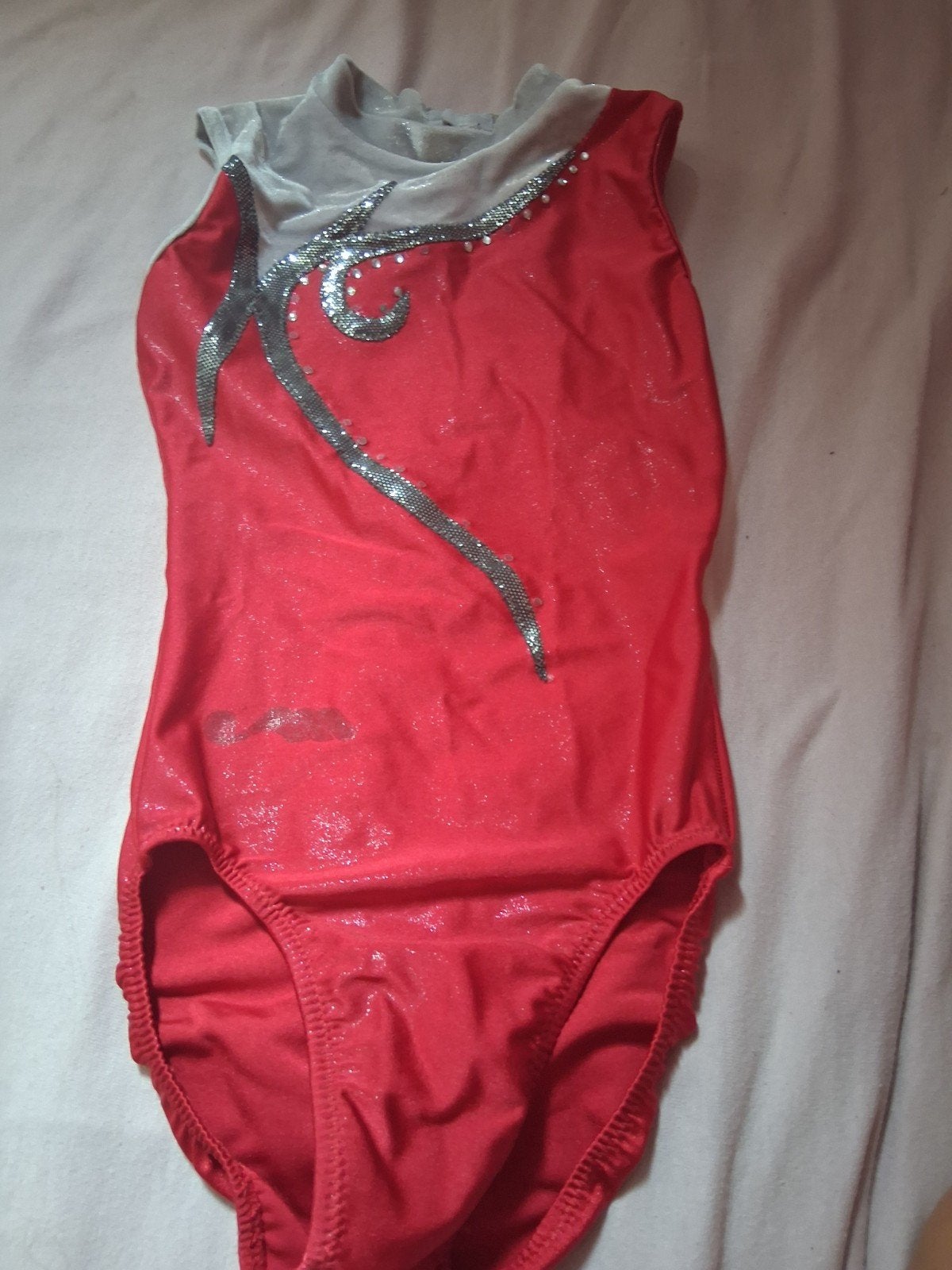 Roze en zilver/witte turnpakje 8 tot 10, Overige typen, Ophalen of Verzenden, Onbekend, Roze