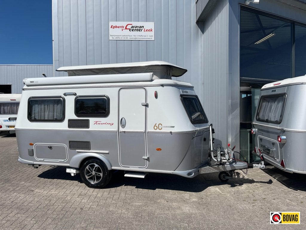 Eriba Triton 430 60 Edition Luifel/mover, Standaardzit, 4 tot 5 meter, Eriba, Dwarsbed
