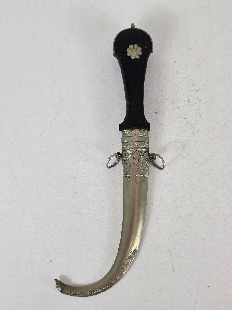 Koummya dolk, hout ijzer wit metaal, Marokko, begin 20e eeuw, Ophalen of Verzenden