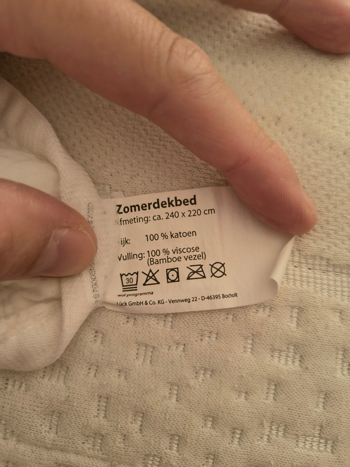 zomerdekbed, Ophalen, Wit, Tweepersoons, Deken of Dekbed