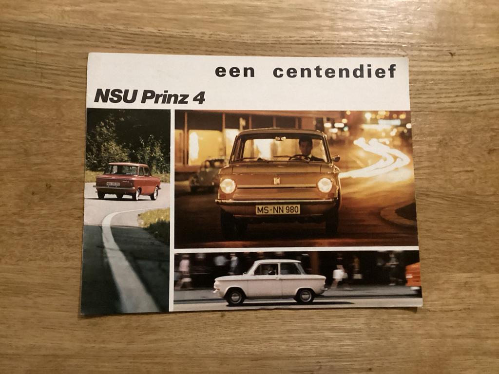 NSU Prinz 4 Brochure - Origineel uit de jaren '60, Boeken, Auto's | Folders en Tijdschriften, Gelezen, Overige merken, Ophalen of Verzenden