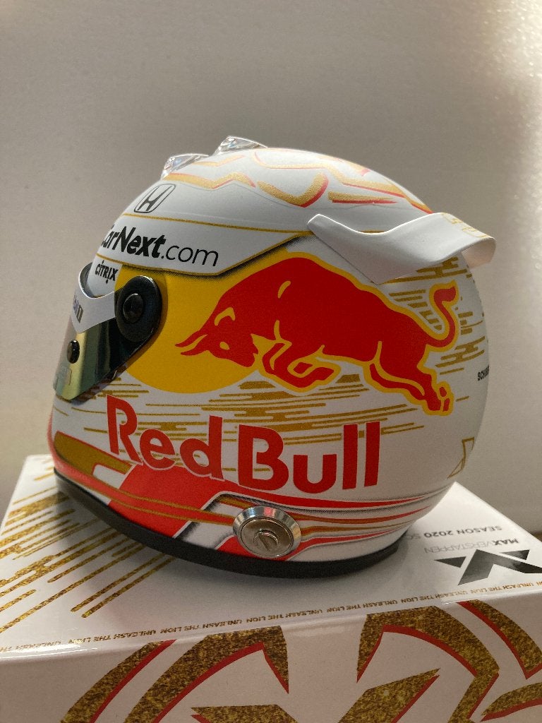 ✅ Max Verstappen 1:2 helm 2020 Fanshop Red Bull Racing RB16, Ophalen of Verzenden, Nieuw, Formule 1