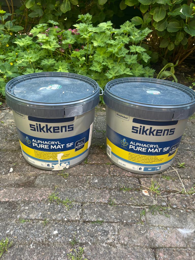 Sikkens Alphacryl Pure Mat SF Muurverf 5L - 2 Emmer, Ophalen of Verzenden, Nieuw, Overige typen