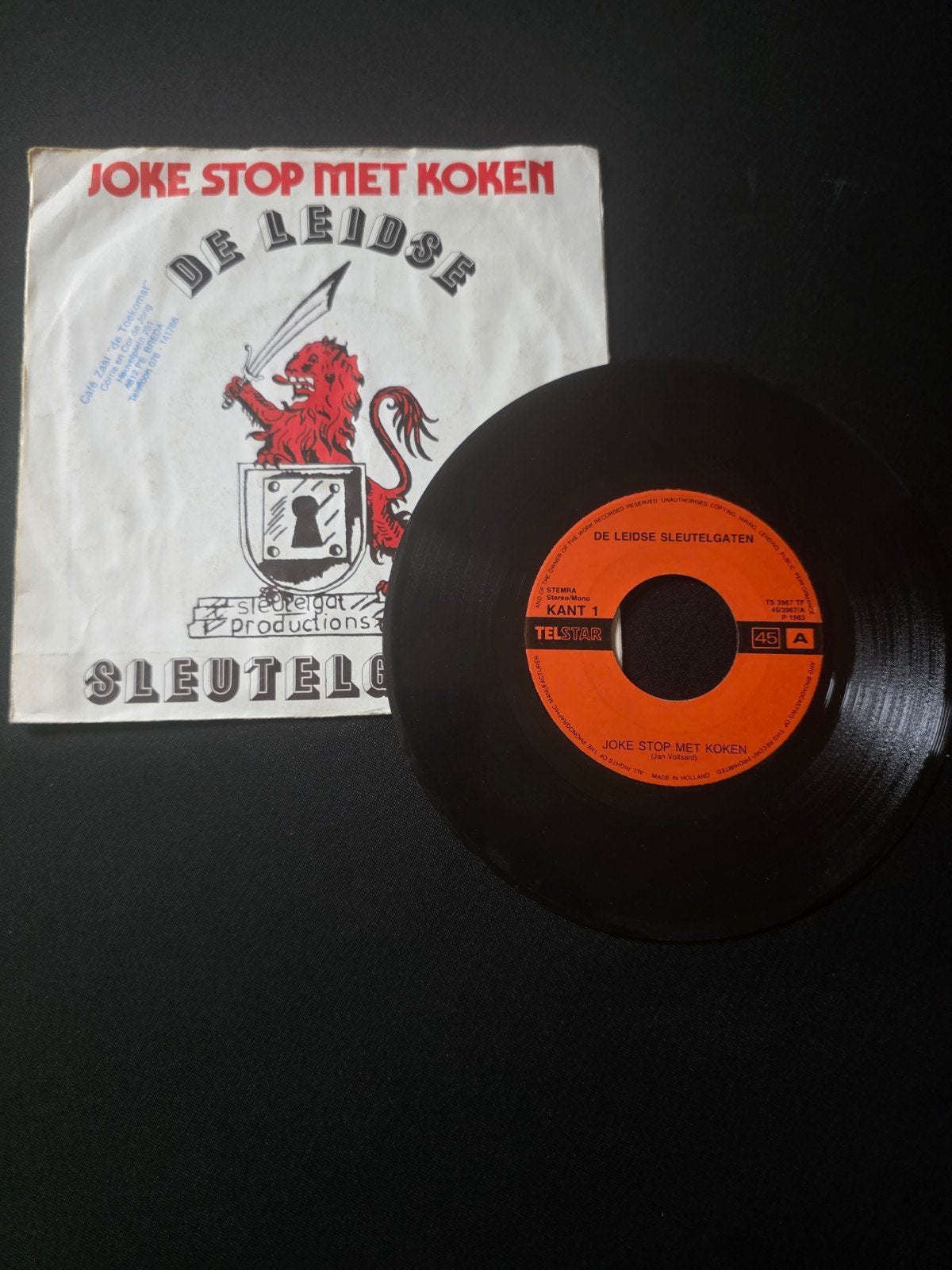De Leidse sleutelgaten - Joke stop toch met koken, Gebruikt, 7 inch, Overige typen, Nederlandstalig
