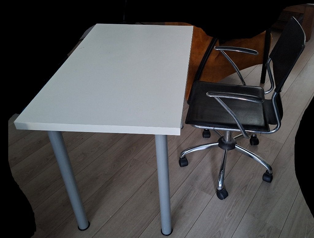 bureau met bureaustoel, Ophalen, Gebruikt, Schoolbureau, 100 cm