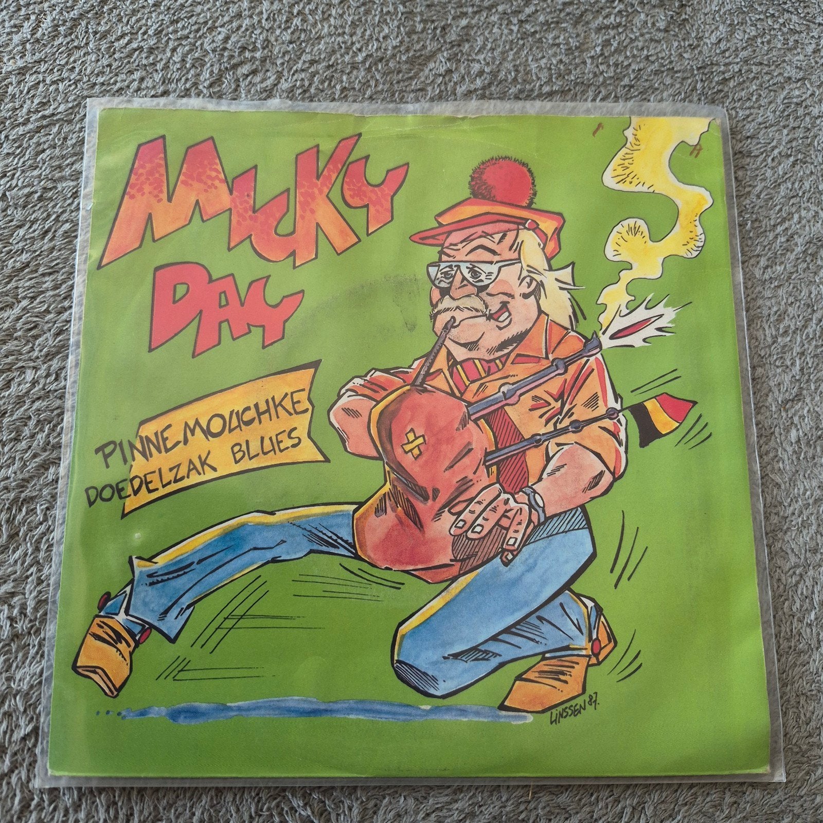 Micky day - Pinnemouchke / Doedelzak blues, Ophalen of Verzenden, Zo goed als nieuw, Overige formaten, Levenslied of Smartlap